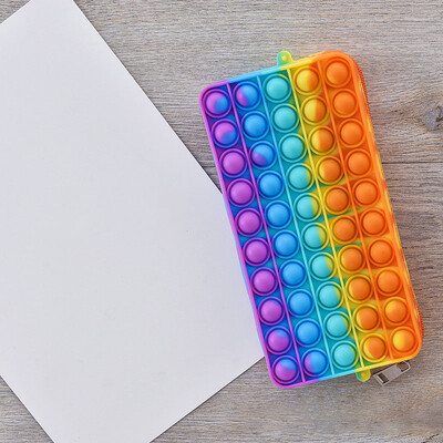 Push Bubble kancelejas piederumu futrālis Pildspalvu kastīte Kosmētika Uzglabāšana Fidget Sensory Stresa Release Pencil Bag Biroja skolas piederumi