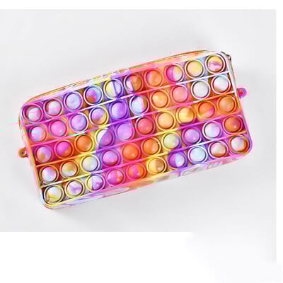 Push Bubble kancelejas piederumu futrālis Pildspalvu kastīte Kosmētika Uzglabāšana Fidget Sensory Stresa Release Pencil Bag Biroja skolas piederumi