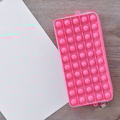 Push Bubble kancelejas piederumu futrālis Pildspalvu kastīte Kosmētika Uzglabāšana Fidget Sensory Stresa Release Pencil Bag Biroja skolas piederumi