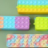 1 buc Trouță multifuncțională din silicon pentru studenți, cutie de papetărie, geantă de depozitare de mare capacitate pentru copii, trusa de creion, școală