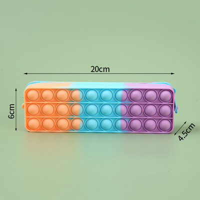 1 buc Trouță multifuncțională din silicon pentru studenți, cutie de papetărie, geantă de depozitare de mare capacitate pentru copii, trusa de creion, școală