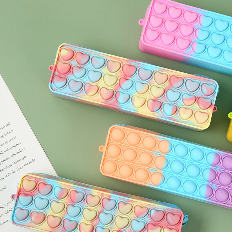 1 buc Trouță multifuncțională din silicon pentru studenți, cutie de papetărie, geantă de depozitare de mare capacitate pentru copii, trusa de creion, școală