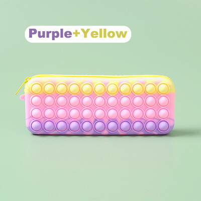 Laste lõbus silikoonist pliiatsi kott veekindel Push mullidega pliiatsiümbris lastele kirjatarvete hoiustamiskott Pliiatsi kott Loov kingitus