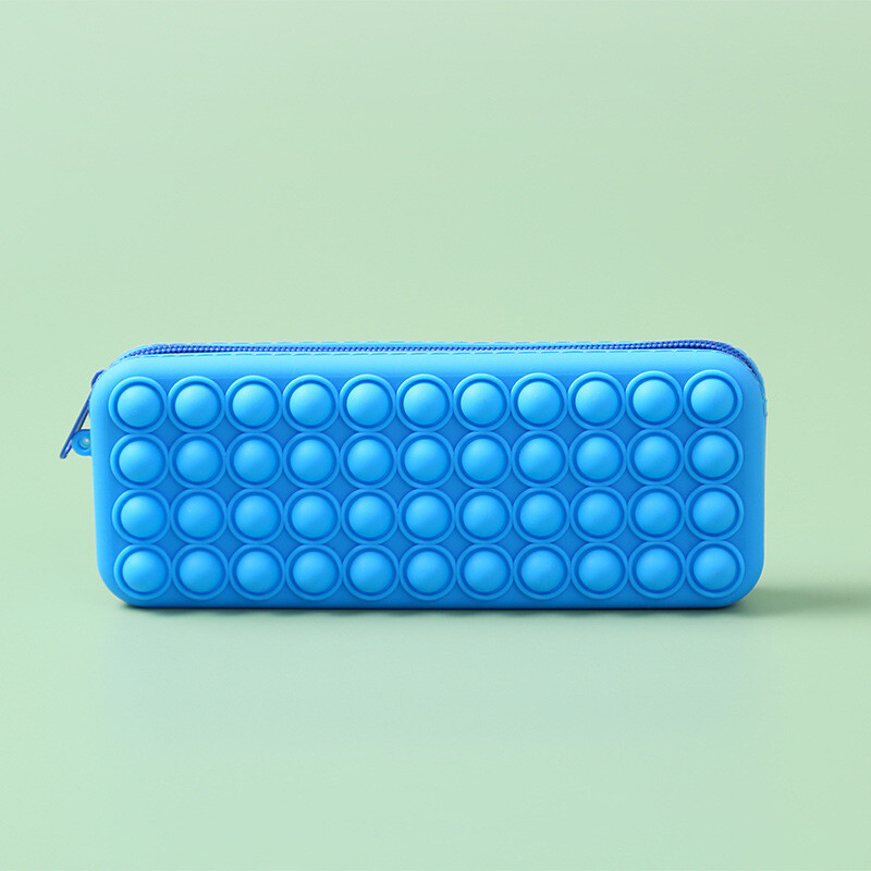 Laste lõbus silikoonist pliiatsi kott veekindel Push mullidega pliiatsiümbris lastele kirjatarvete hoiustamiskott Pliiatsi kott Loov kingitus