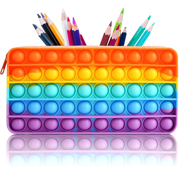 Fidget ADHD Bubble Pencil Case Чанта за съхранение на канцеларски материали Сензорни играчки за облекчаване на тревожност при аутизъм Kids Juguetes Para La Ansiedad