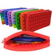 Silikonska torbica za ublažavanje stresa Pop Push It Pernica Bubble Fidget Toys Senzorske igre Poklon za djecu Organizator za pisaći držač za olovke
