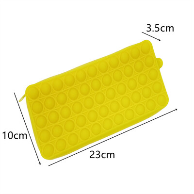 Silikonska torbica za ublažavanje stresa Pop Push It Pernica Bubble Fidget Toys Senzorske igre Poklon za djecu Organizator za pisaći držač za olovke
