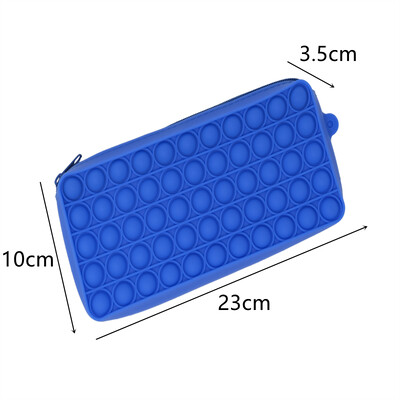 Silikonska torbica za ublažavanje stresa Pop Push It Pernica Bubble Fidget Toys Senzorske igre Poklon za djecu Organizator za pisaći držač za olovke