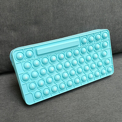 CHEN LIN 1 vnt. Paprastas vientisos spalvos silikoninis pieštukų dėklas Pop žaislai Antistresinis minkštas spaudimas Popit žaislų rašiklio krepšys mokykliniai reikmenys, dovana vaikui