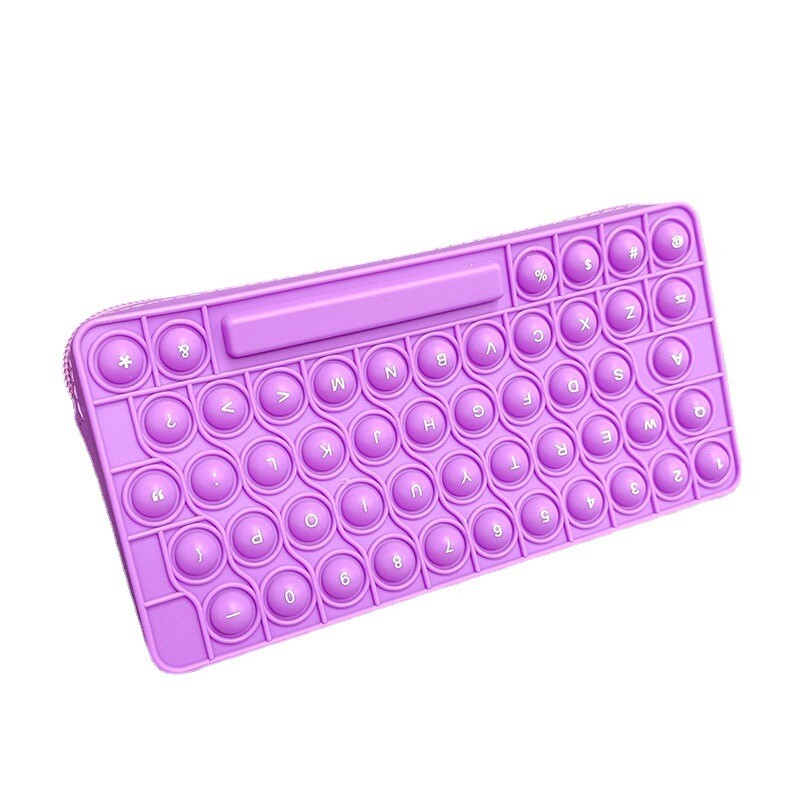 CHEN LIN 1 vnt. Paprastas vientisos spalvos silikoninis pieštukų dėklas Pop žaislai Antistresinis minkštas spaudimas Popit žaislų rašiklio krepšys mokykliniai reikmenys, dovana vaikui