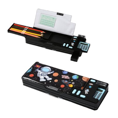 Dvoslojna višenamjenska pernica Pernica za studente s kalkulatorom/šiljilom velikog kapaciteta za pohranu papira