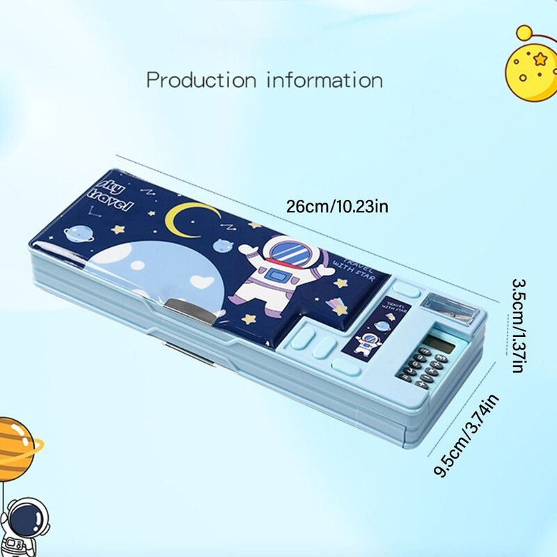 Dvoslojna višenamjenska pernica Pernica za studente s kalkulatorom/šiljilom velikog kapaciteta za pohranu papira