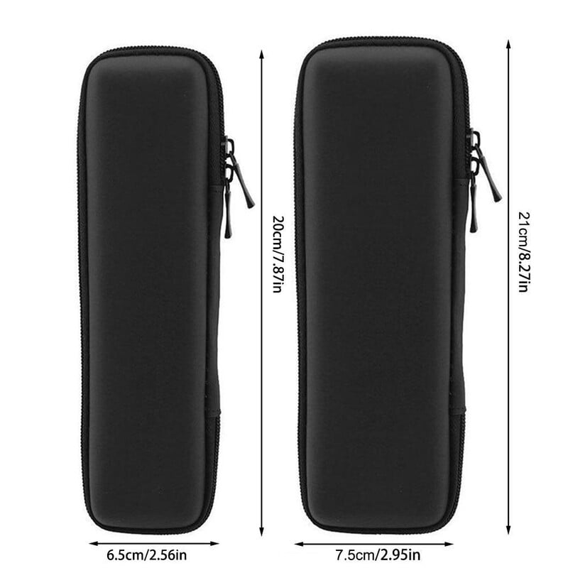 1 buc neagră EVA carcasă tare pentru creion husă de protecție pentru depozitare cutie de transport pentru stilou pentru căști, stilou, 21 x 7,5 x 2,8 cm
