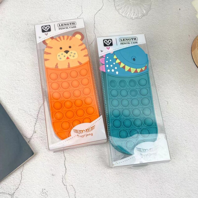 CHEN LIN 1 tk. Uus multikas silikoonist pliiatsiümbris Näriliste hävitamise teerajaja, kirjatarvete säilituskott Dekompressiooniga kirjatarvete karp