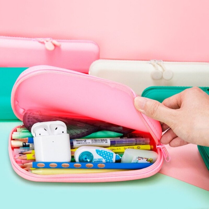 Kuumuskindel pliiatsitase Creative Veekindel pestav pliiatsikott kommivärvid Silikoonist kirjatarvete karbis õpilastele