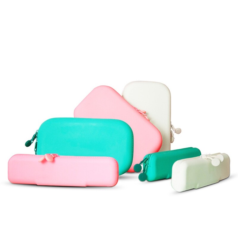 Kuumuskindel pliiatsitase Creative Veekindel pestav pliiatsikott kommivärvid Silikoonist kirjatarvete karbis õpilastele