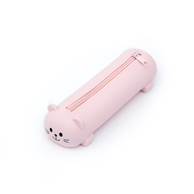 Silikoonist pliiatsiümbris armas karu, pehme sissetõmmatav pliiatsikonteiner Loov joonlaua hoidik kirjatarvete karp Lastele kingituste kott Kott INS