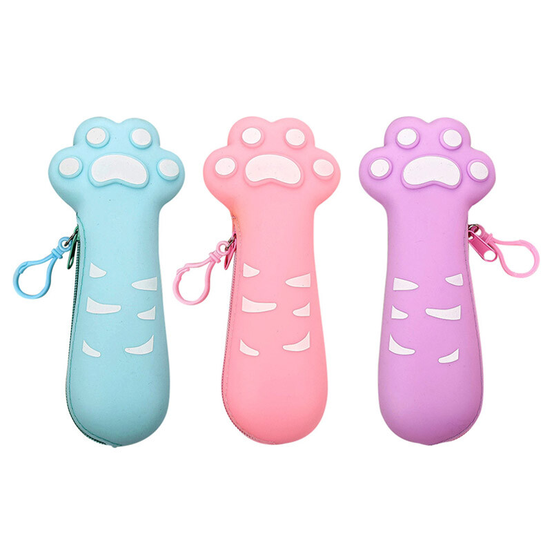 Kreativna Silikonska pernica s patentnim zatvaračem Patlidžan Grašak Mahuna Kukuruz Oblik mrkve Kawaii Studentska olovka Torba za pohranu Organizator Poklon za djecu