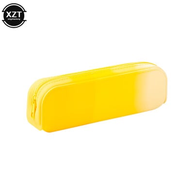 Mīksts silikona zīmuļu futrālis Radoša gradienta krāsu pildspalvu soma Ūdensnecaurlaidīga liela glabāšanas soma skolas organizatora piederumiem