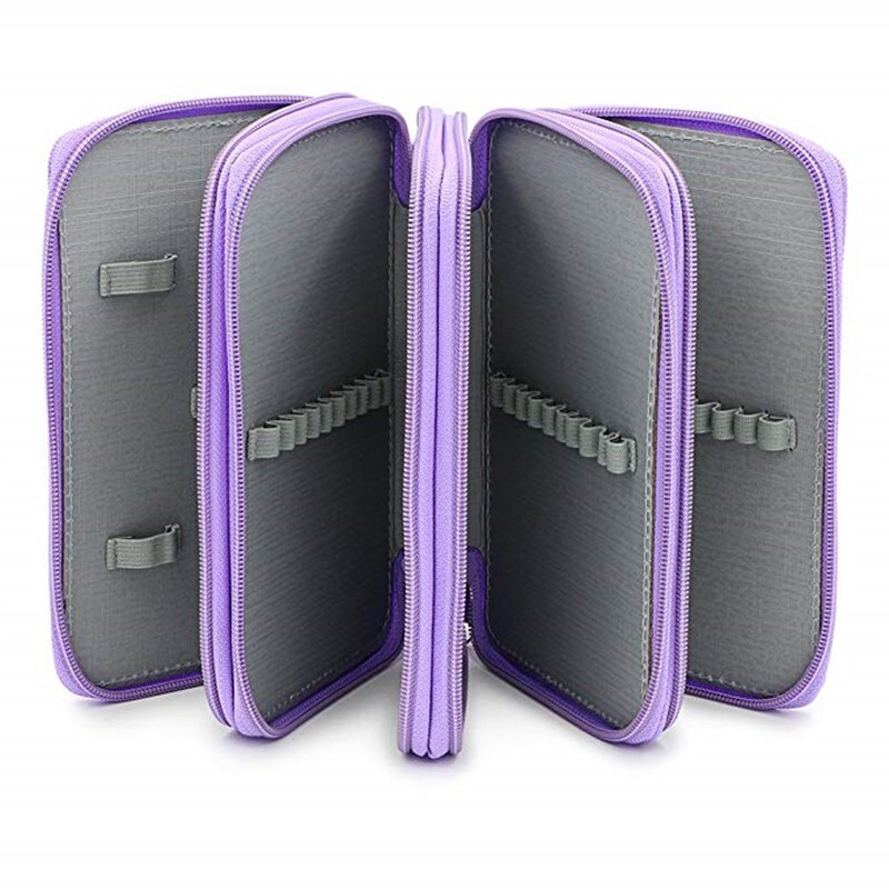 Husă de creion cu 36/48/72 găuri pentru desen, pictură, pixuri, pixuri, pixuri multifuncționale, de mare capacitate, papetărie școlară, pungă de aprovizionare