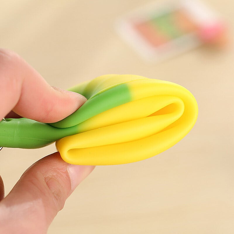 Lielas ietilpības mīksts silikona rāvējslēdzēja zīmuļa futrālis baklažāni zirņi kukurūza dārzeņi augļi bērni skolas studentu pildspalva kancelejas piederumu uzglabāšanas soma