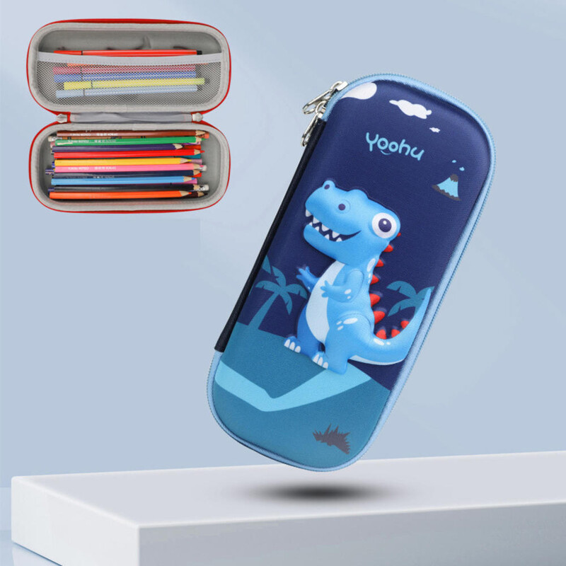 Trusa de creion Papetărie școlară Kawaii 3d Space Pen Case Studenți Rechizite școlare Drăguț Dinozaur Cutie de creion de mare capacitate