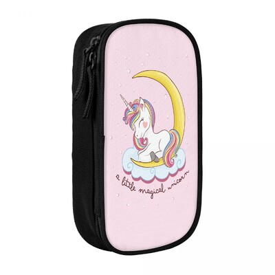 Rainbow Magical Unicorn Детски плочи Молив Калъф за момичета Стая Декор Мебели Кутия за химикалки Чанта Голям капацитет Ученически пособия Моливи