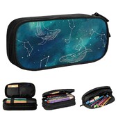 Galaxy Whale Stars Night Sky pliiatsikarbid Space Fantasy pliiatsihoidjad Lastele suured pliiatsikotid Kooli kirjatarbed