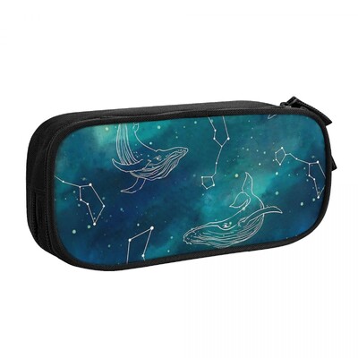 Galaxy Whale Stars Night Sky pliiatsikarbid Space Fantasy pliiatsihoidjad Lastele suured pliiatsikotid Kooli kirjatarbed
