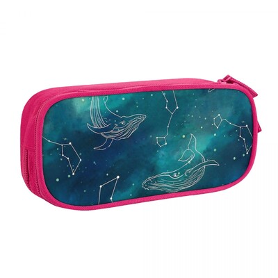 Galaxy Whale Stars Night Sky pliiatsikarbid Space Fantasy pliiatsihoidjad Lastele suured pliiatsikotid Kooli kirjatarbed