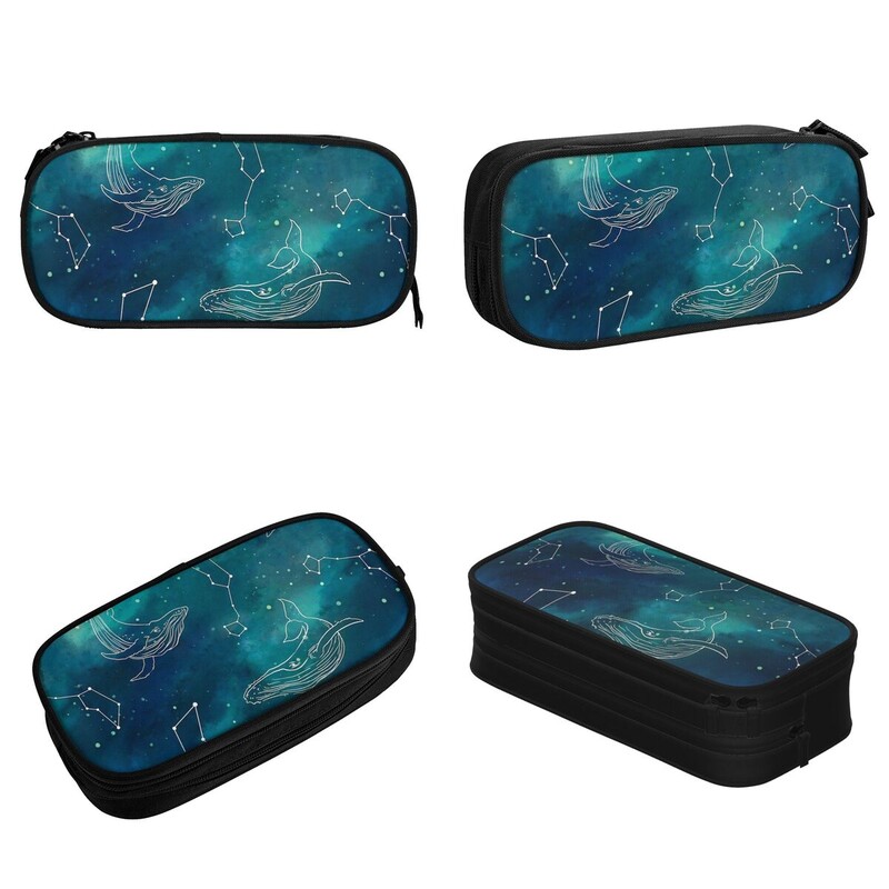 Galaxy Whale Stars Night Sky pliiatsikarbid Space Fantasy pliiatsihoidjad Lastele suured pliiatsikotid Kooli kirjatarbed