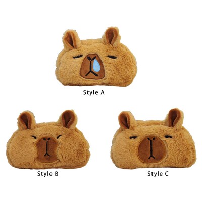 Plush Capybara pliiatsiümbris Uudne pliiatsikott poiste ja tüdrukute lastekontorile