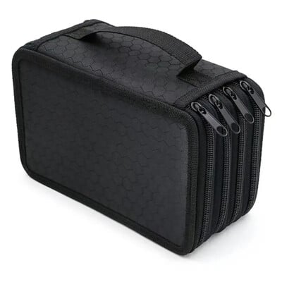 72 de găuri 4 straturi Geantă portabilă de creion multifuncțională de mare capacitate cu buzunar cu fermoar Rechizite de papetărie pentru școală de artă