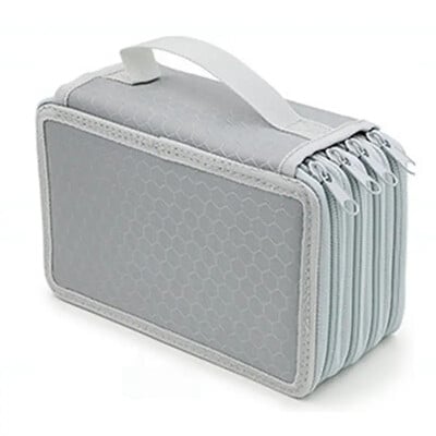 72 de găuri 4 straturi Geantă portabilă de creion multifuncțională de mare capacitate cu buzunar cu fermoar Rechizite de papetărie pentru școală de artă