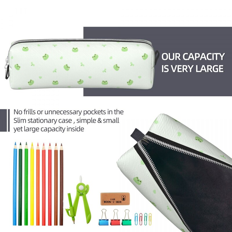 Pernice s uzorkom žaba, kutije za olovke, životinje, žabe, torbe za olovke, dječji školski pribor velikog kapaciteta, pernice s patentnim zatvaračem