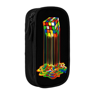 Rubik Rainbow Melted Cube pliiatsiümbris Pliiatsikott Pliiats Tüdrukutele Poistele Suur pliiatsikotid Õpilastele Koolikingitused Kirjatarbed