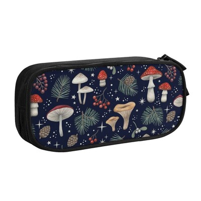 Kohandatud võluseened mustas armsas pliiatsikarbis poisile tüdrukule, suure mahutavusega psühhedeelsed pliiatsikarbis koolitarvikud