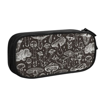 Kohandatud võluseened mustas armsas pliiatsikarbis poisile tüdrukule, suure mahutavusega psühhedeelsed pliiatsikarbis koolitarvikud