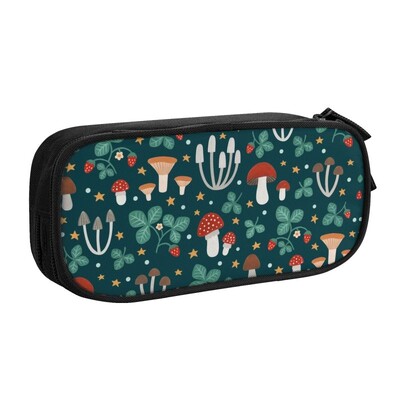 Kohandatud võluseened mustas armsas pliiatsikarbis poisile tüdrukule, suure mahutavusega psühhedeelsed pliiatsikarbis koolitarvikud