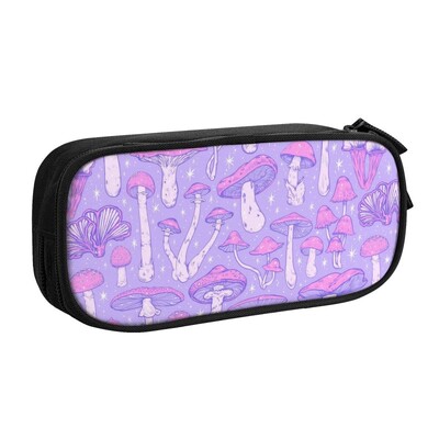 Kohandatud võluseened mustas armsas pliiatsikarbis poisile tüdrukule, suure mahutavusega psühhedeelsed pliiatsikarbis koolitarvikud