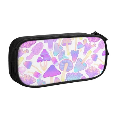 Kohandatud võluseened mustas armsas pliiatsikarbis poisile tüdrukule, suure mahutavusega psühhedeelsed pliiatsikarbis koolitarvikud