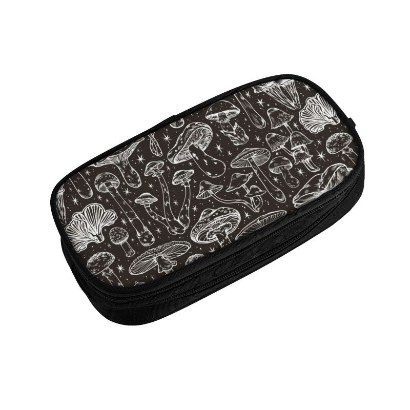 Kohandatud võluseened mustas armsas pliiatsikarbis poisile tüdrukule, suure mahutavusega psühhedeelsed pliiatsikarbis koolitarvikud