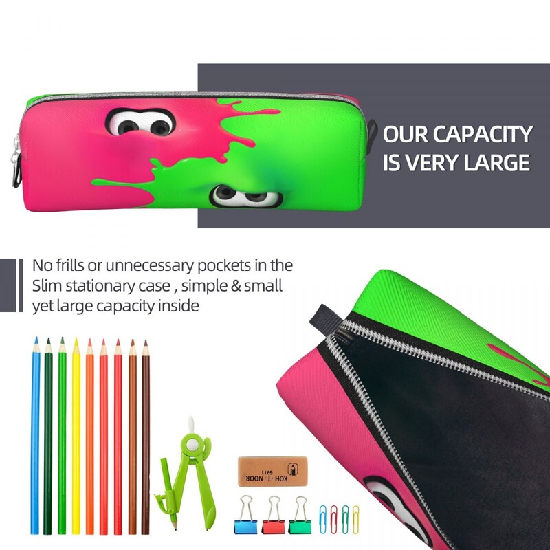 Armas Splatoon pliiatsiümbris Mood Multifilm Videomängu pliiatsihoidja kott Tüdruk Poiss Suure mahutavusega Õpilased Koolikingitused Pliiatsikarp