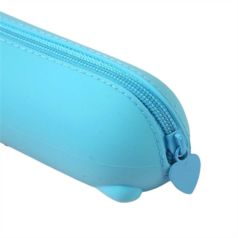 Husă de creion din silicon Ursul drăguț Panda Tigru Container pentru stilou moale Suport creativ pentru riglă Cutie de papetărie Cadouri pentru copii Geantă