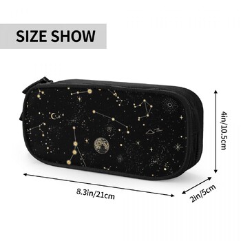 Into The Galaxy Pencil Case Occult Witch Magic Constellation Pencil Box Писалка Ученик Чанти с голям капацитет Ученически пособия Канцеларски материали