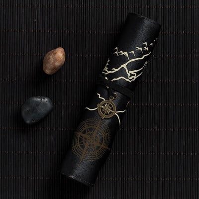 Jauni retro rullīšu zīmuļu futrāļi Ādas zīmuļu kastīte Uzglabāšanas zīmuļu soma Pencils Estuches Escolares skolas piederumu pildspalvu dāvanu kastīte