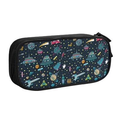 Kosmoseuniversumi astronautide kohandatud armas pliiats, poiss, tüdruk, suur panipaik Galaxy Rocket Planet pliiatsikarbis õpilastele kirjatarbed