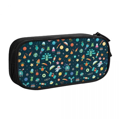 Kosmoseuniversumi astronautide kohandatud armas pliiats, poiss, tüdruk, suur panipaik Galaxy Rocket Planet pliiatsikarbis õpilastele kirjatarbed