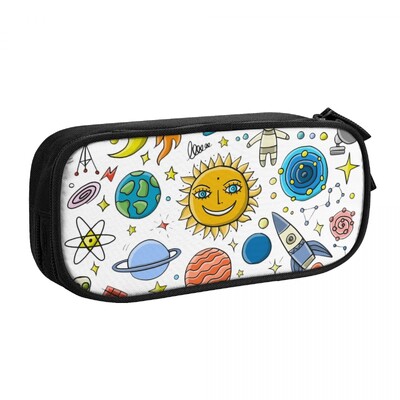 Kosmoseuniversumi astronautide kohandatud armas pliiats, poiss, tüdruk, suur panipaik Galaxy Rocket Planet pliiatsikarbis õpilastele kirjatarbed