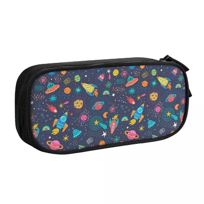 Kosmoseuniversumi astronautide kohandatud armas pliiats, poiss, tüdruk, suur panipaik Galaxy Rocket Planet pliiatsikarbis õpilastele kirjatarbed